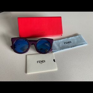 Fendi Sunglasses NEW with case purple retails $380